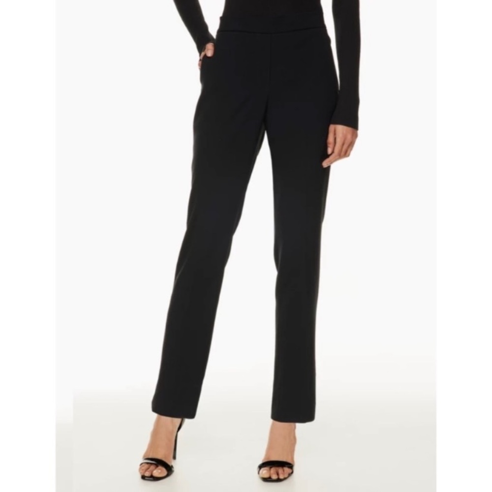 Aritzia babaton conan straight leg trouser pant black regular full length